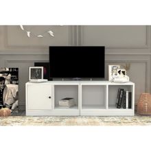 BK Concept TV-1002-Ç Beyaz 130 cm Kitaplıklı Tv Ünitesi