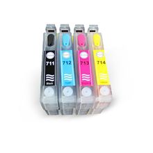 BK Epson T0711-T0714 Uyumlu Kolay Dolan Dolu Kartuşlar