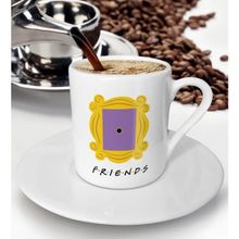 BK Gift Beyaz Friends Monica’s Kapı Çerçevesi Tasarımlı Türk Kahvesi Fincanı