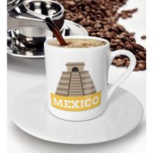 BK Gift Beyaz Mexico Tasarımlı Türk Kahvesi Fincanı