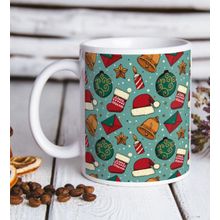 BK Gift Beyaz Yılbaşı Tasarımlı 14 Kupa