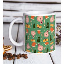 BK Gift Beyaz Yılbaşı Tasarımlı Kupa