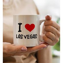 BK Gift I Love Las Vegas Tasarımlı Beyaz Kupa Bardak