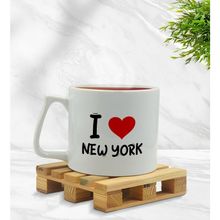 BK Gift I Love New York Tasarımlı Middle Beyaz Kupa Bardak