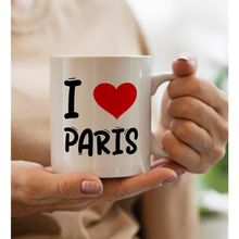 BK Gift I Love Paris Tasarımlı Beyaz Kupa Bardak