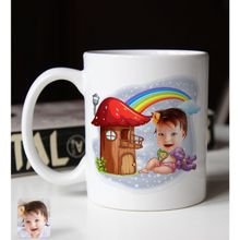 BK Gift Kişiye Özel Bebek 1 Karikatürlü Beyaz Kupa Bardak