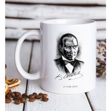 BK Kişiye Özel Atatürk Temalı-14 Beyaz Kupa Bardak