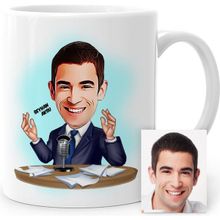 BK Kişiye Özel Bay Spiker Karikatür Beyaz Kupa Bardak