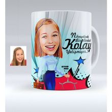BK Kişiye Özel Bayan Avukat 3 Karikatürlü Beyaz Kupa Bardak