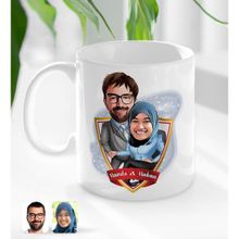BK Kişiye Özel İsimli - 59 Sevgililer Karikatürlü Beyaz Kupa Bardak