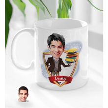 BK Kişiye Özel Isimli Erkek Öğretmen Karikatürlü Beyaz Kupa Bardak