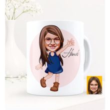 BK Kişiye Özel Kız Çocuk Karikatürlü-4 Beyaz Kupa Bardak