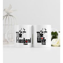 BK Kişiye Özel The Husband ve The Wife Tasarımlı Ikili Beyaz Kupa Bardak