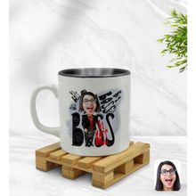 BK Model 3 Kadın Big Boss Karikatürlü Siyah Kupa Bardak