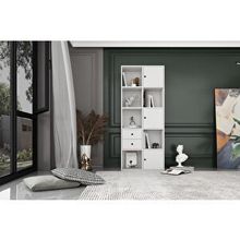 BKConcep tKTP-1044-Ç 3 Kapaklı Çekmeceli Raflı 65 cm Beyaz Kitaplık