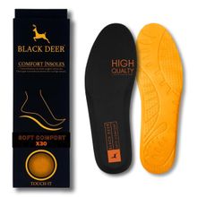 Black Deer Technology X30 Soft Comfort Siyah - Turuncu Ortopedik Tabanlık