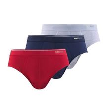 Blackspade 9672 3'lü Lacivert Kırmızı Gri Erkek Slip Külot