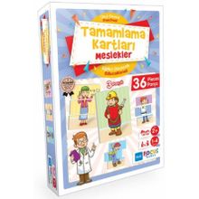 Blue Focus 36 Parça Tamamlama Kartları Meslekler Eğitici Oyunlar