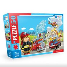 Blue Focus 50 Parça Fireman İtfaiyeci Puzzle
