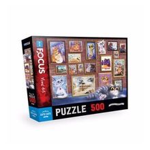 Blue Focus 500 Parça Cute Cats Sevimli Kediler Puzzle