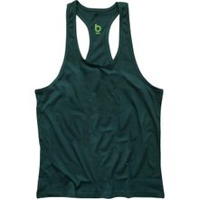Bluu Basic Yeşil Fitness Gym Tank Top Erkek Sporcu Atleti