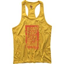 Bluu HMBLW Sarı Fitness Gym Tank Top Erkek Sporcu Atleti