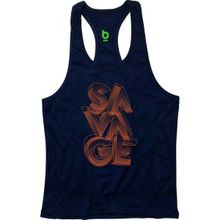 Bluu Savage Koyu Mavi Fitness Gym Tank Top Erkek Sporcu Atleti