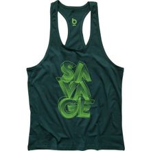 Bluu Savage Yeşil Fitness Gym Tank Top Erkek Sporcu Atleti