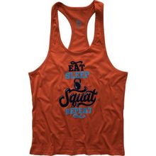 Bluu Squatrep Turuncu Fitness Gym Tank Erkek Top Sporcu Atleti