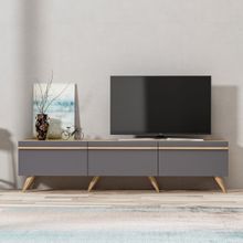BMdekor Asil Antrasit Meşe 180 cm Tv Sehpası