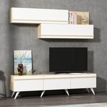 BMdekor Asil Beyaz Safir Meşe 180 CM Tv Ünitesi