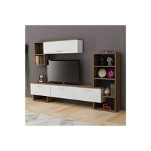 BMdekor Deva Beyaz Ceviz TV Ünitesi