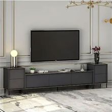 BMdekor Kozan Set Beyaz Gold 260 cm Tv Sehpası