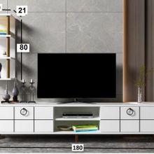 BMdekor Levista Beyaz 180 cm Tv Ünitesi