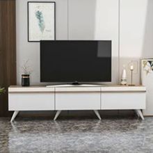 BMdekor Volan Beyaz Safir Meşe 180 cm Tv Sehpası
