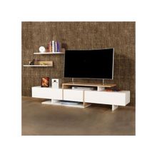 BMdekor Yavru Beyaz-Teak Tv Ünitesi