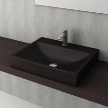 Bocchi 1077-004-0126 Scala 60x48 cm Mat Siyah Tezgahüstü Lavabo