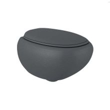 Bocchi 1412-020-0128 Mat Antrasit Rimless Kanalsız Kapak Hariçtir Strata Asma Klozet