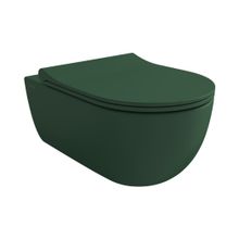 Bocchi 1416-027-0128 Mat Yeşil V-Tondo Rimless Kanalsız Asma Klozet