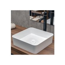 Bocchi 1477-001-0125 Kare 38 cm Parlak Beyaz Çanak Lavabo