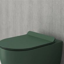 Bocchi A0330-027 Mat Yeşil Yavaş Kapanır Pure Slim Klozet Kapağı