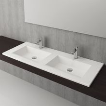 Bocchi Milano 120 cm Mat Kahve Çift Gözlü Tezgah Üstü Asma Lavabo