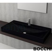 Bocchi Scala Arch 100 cm Parlak Siyah Tezgah Üstü Lavabo