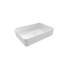 Bocchi Sottile Slim Tezgah Üstü Dikdörtgen 55x38 cm Beyaz Lavabo