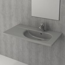 Bocchi Taormina Arch 86 cm Etajerli Mat Gri Lavabo