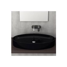 Bocchi Vessel Elips Çanak 85 cm Parlak Siyah Lavabo