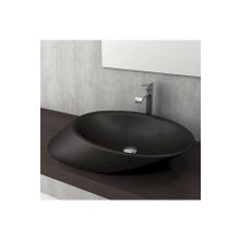 Bocchi Vessel Yatay Çanak 72 cm Mat Siyah Lavabo