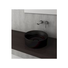 Bocchi Vessel Yuvarlak 38 cm Mat Siyah Lavabo