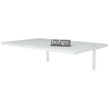 Bofigo 72x45 cm Beyaz Duvara Monteli Katlanır Mutfak Balkon Çalışma Masası