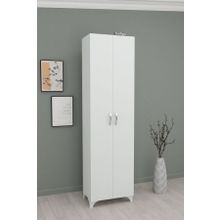 Bofigo 8 Raflı 2 Kapaklı Ayakkabılık Ayakkabı Dolabı Cemre Beyaz